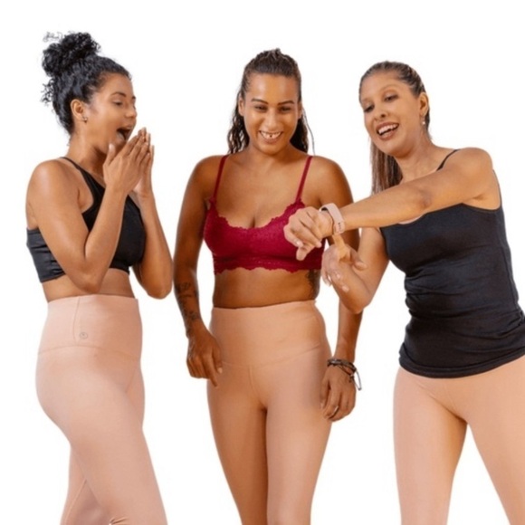 La Betri Joey Pouch Pink Leggings with Tuck In Zipper Pouch Size XL Yoga Running - Picture 11 of 11